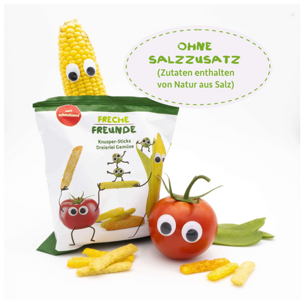 Freche Freunde Children's Snack Crunchy Sticks with Three Kinds of Vegetables