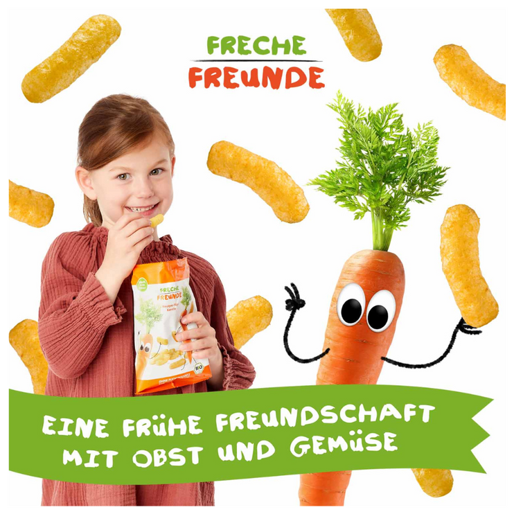 Freche Freunde Children's Snack Crispy-Flips Carrot