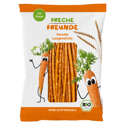 Freche Freunde Children's Snack Carrot Pretzel Sticks