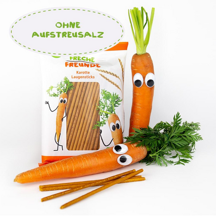 Freche Freunde Children's Snack Carrot Pretzel Sticks