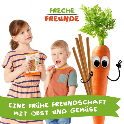 Freche Freunde Children's Snack Carrot Pretzel Sticks