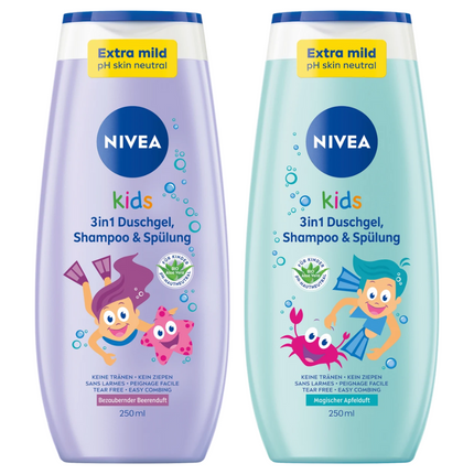 NIVEA Kids 3 in 1 shower gel Shampoo and Conditioner