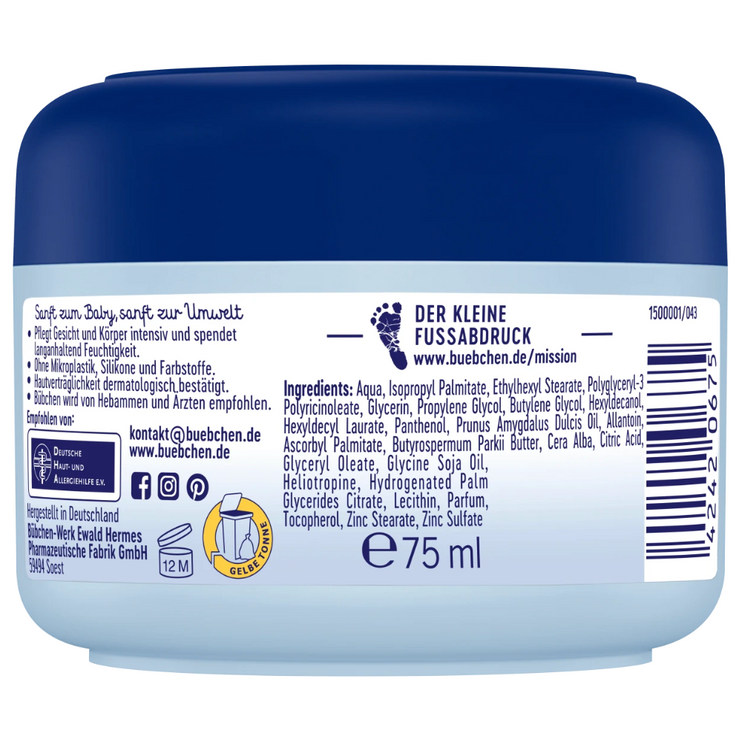 Bübchen Baby Care Cream for Normal and Sensative Skin