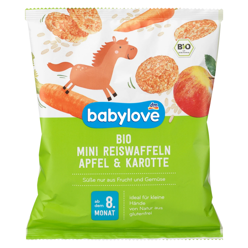 BabyLove Baby Snack Rice Cakes Apple & Carrot
