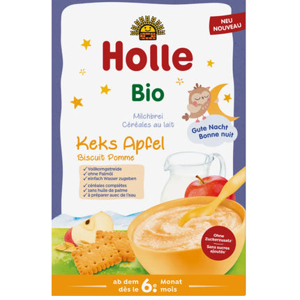 Holle Organic Milk Cereal with Baby Biscuit and Apple