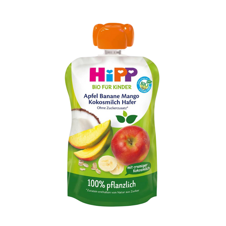 HiPP Apple Banana Mango Coconut Water with Oat Puree Pouch