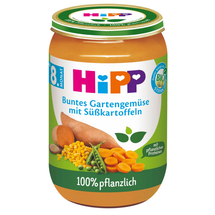 HiPP Colorful Garden Vegetables with Sweet Potatoes Puree Jar