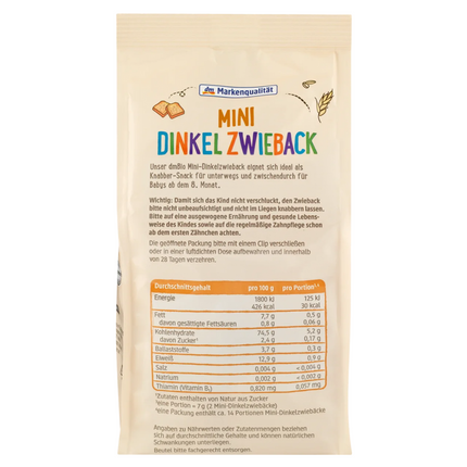 dmBio demeter organic mini spelt rusks