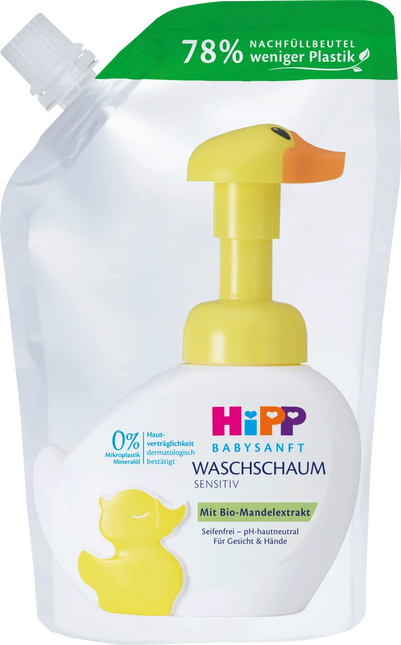 Hipp Baby Soft Face and Hand Washing Foam 250ml with Extra Refill 250ml