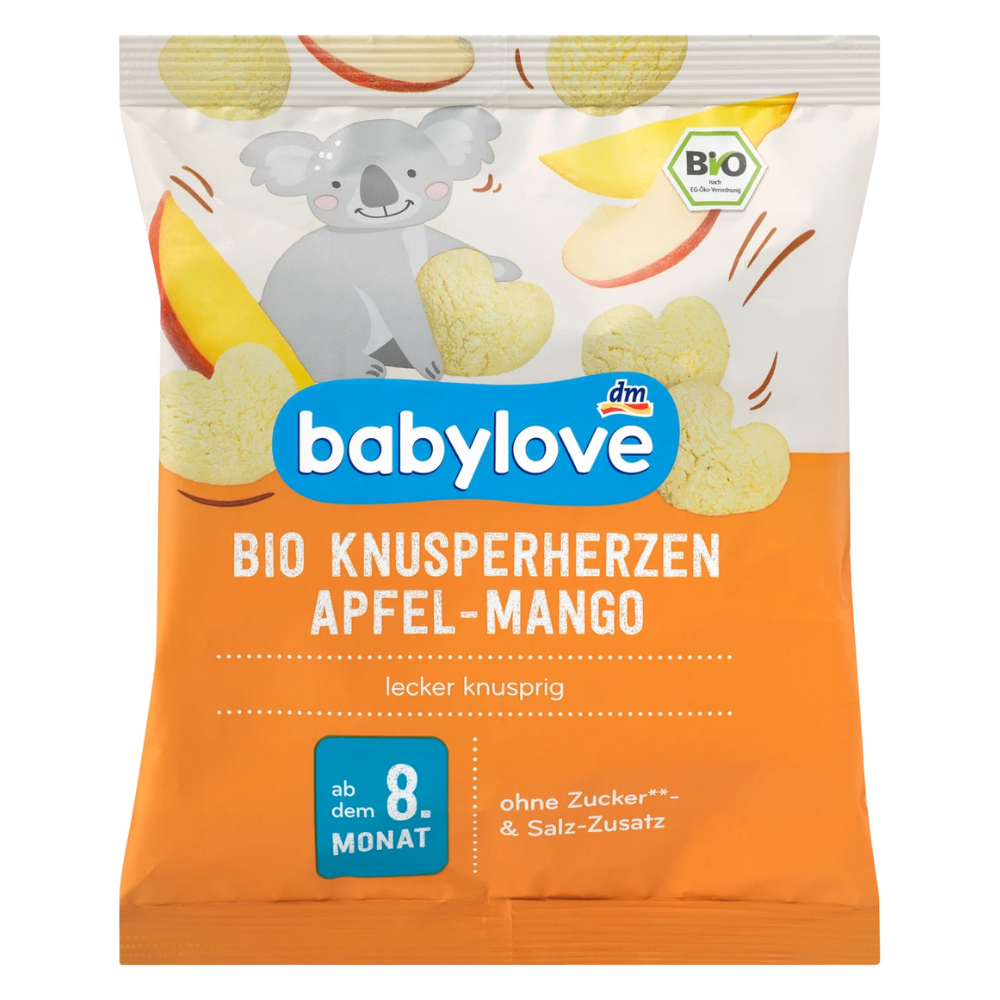 BabyLove Baby Crunchy Hearts Snack  Apple-Mango