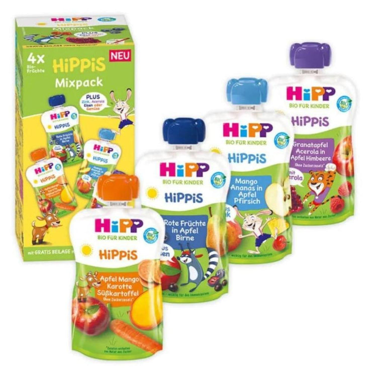 HiPP Hippis Kinder Pouches Mixpack - 4x100g