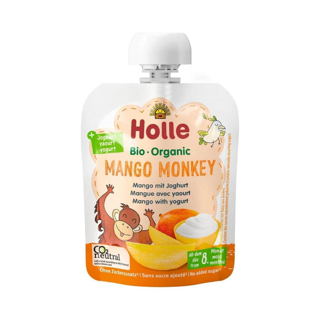 Mango Monkey - Holle Organic Fruit Puree Pouch with Yogurt